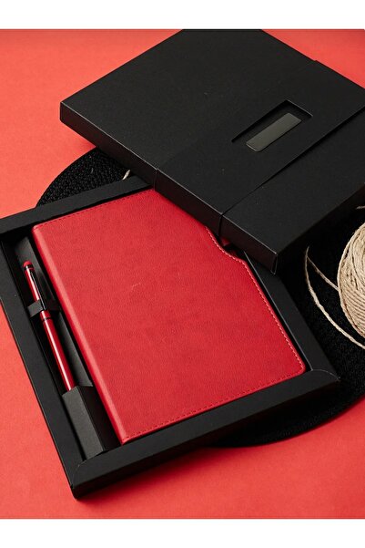 Copyder Kişiye özel baskılı kutulu baskılı kalemi çizgili 112 yaprak deri ser...