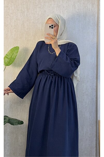 Moda Lippa Navy Blue Muslin Loose Blouse