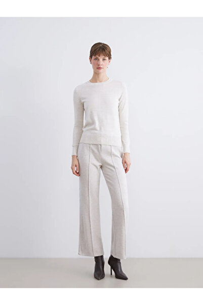 LC Waikiki Γυναικείο παντελόνι LCW ComfortBeige με ελαστική μέση