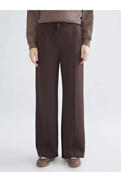 LC Waikiki XSIDEKahverengi Beli Lastikli Kadın Eşofman Altı