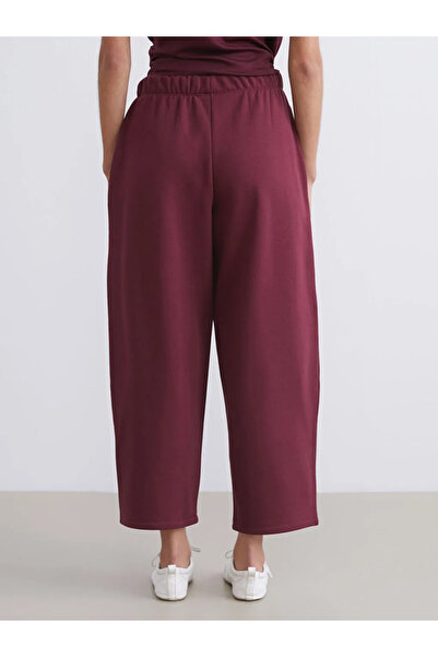 LC Waikiki LCW VisionBordo Beli Lastikli Kadın Kalın Eşofman Altı