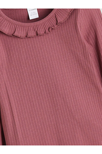 LC Waikiki Peak Yeni Sezon Fırfırlı Bisiklet Yakalı Kız Çocuk Bluz