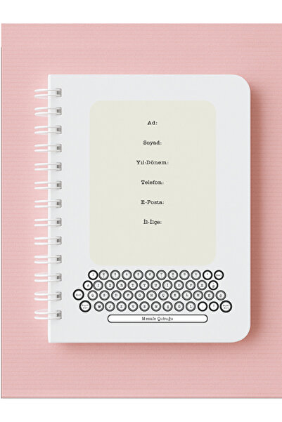 Apeirona | Limitless Art Tarihsiz Ajanda - Plastik Sert ve Esnek Kapaklı - Çelik Spiralli - Özel Seri - TypeWriter