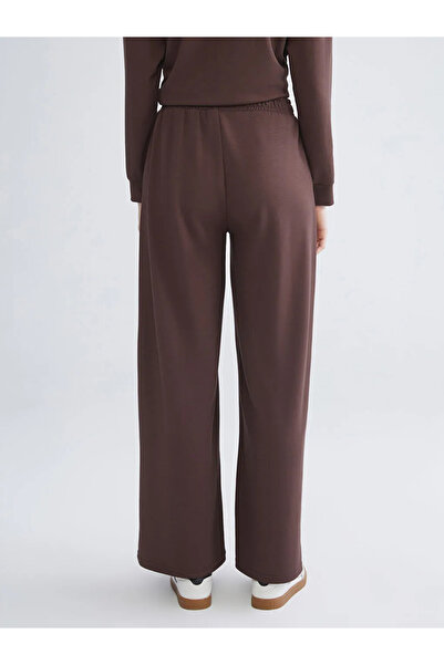 LC Waikiki KOORKahverengi Beli Lastikli Geniş Paça Kadın Eşofman Altı