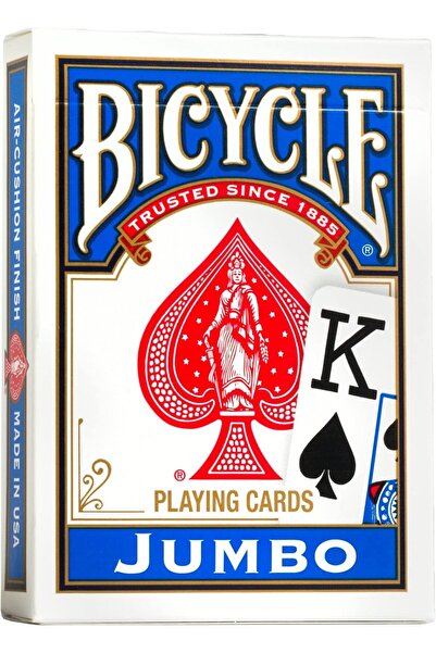 OyuncaklarÜlkesi Bicycle Jumbo Index Blue Playing Cards Deck of Playing Cards
