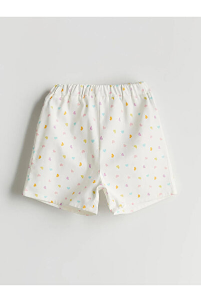 LC Waikiki Floral Gabardine Girl's Shorts