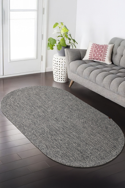Sunrise Rug Jüt Tabanlı Hasır Dokuma Örme Bohem Halı Kilim