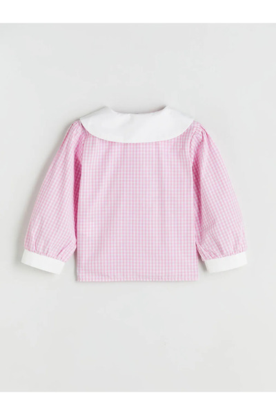 LC Waikiki Baby Collar Plaid Girl's Shirt
