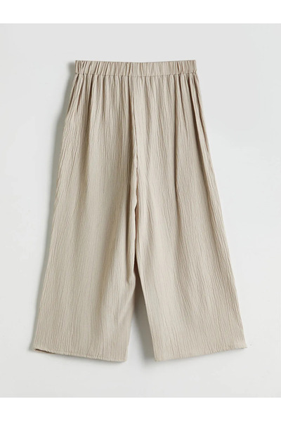 LC Waikiki Textured Women's Capri with Elastic Waist