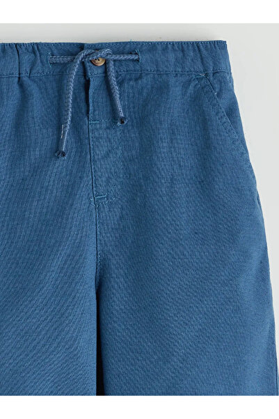 LC Waikiki Boys' Linen Shorts with Elastic Waist and Pockets