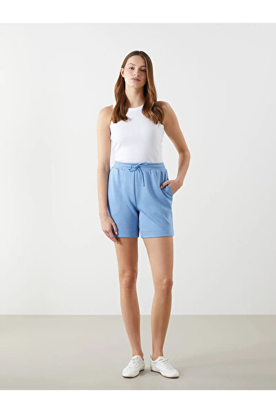 LC Waikiki Blue Women's Shorts with Elastic Waist
