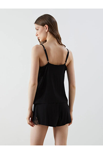 LC Waikiki V-Neck Lace Strap Women's Shorts Pajama Set