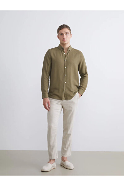 LC Waikiki Slim Fit Long Sleeve Dobby Men's Shirt