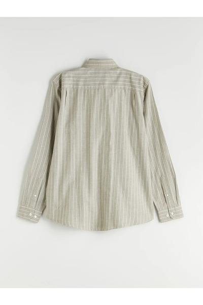 LC Waikiki Regular Fit Uzun Kollu Çizgili Erkek Gömlek