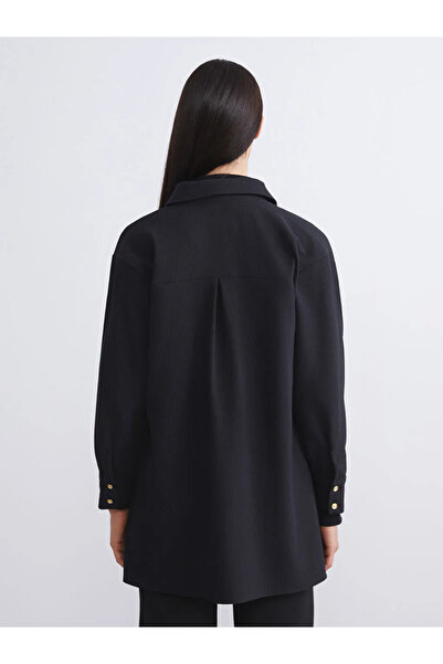 LC Waikiki Oversize Kadife Kadın Gömlek Tunik