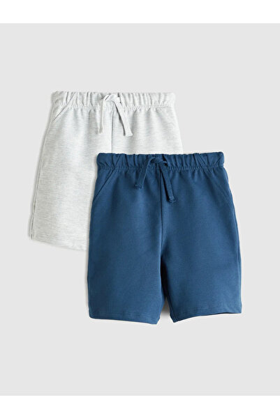 LC Waikiki Elastic Waist Basic Boys' Shorts 2-Piece