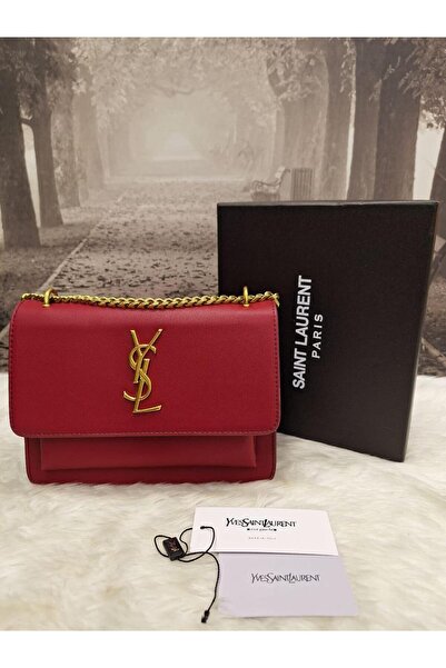 HOOR AL-YASMEEN Saint Laurent Kate bag - crocodile leather with gold chain