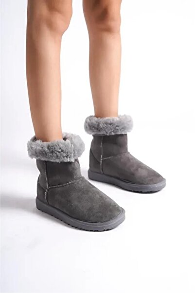 BY İMİS SHOES Süet Içi Kürklü Uzun Kadın Bot & Bootie