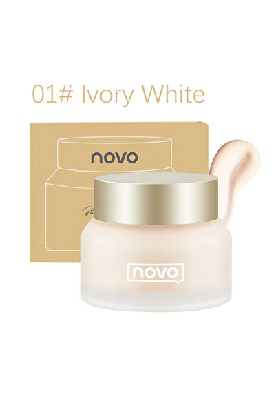 No-vo Foundation Cream, Moisturizing Lasting Waterproof Face Makeup Foundation, Even Skin Tone, 30g