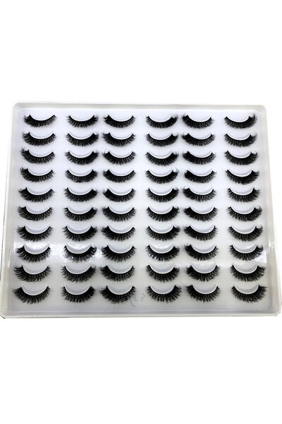 choice2 30 زوجًا من رموش المنك ثلاثية الأبعاد الجديدة المصنوعة يدويًا من 30 زوجًا من الرموش الاصطناعية القصيرة المتقاطعة والطبيعية