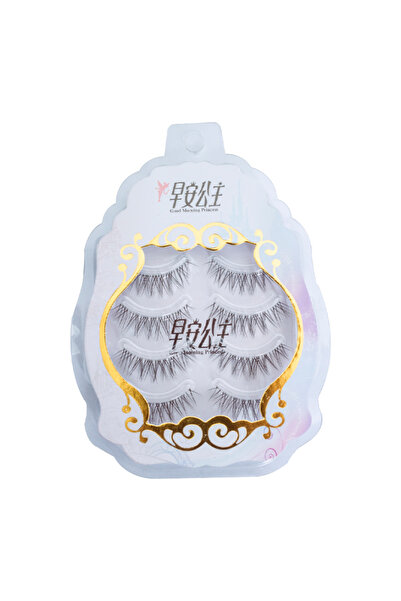 choice2 4 أزواج - GT03 4 أزواج من الرموش الصناعية الطبيعية ذات الشريط الرفيع المصنوعة يدويًا والرموش القصيرة الخفيفة ذات الطابع الكوري