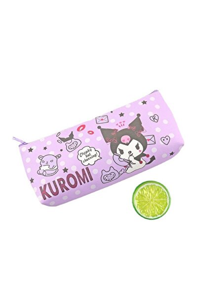 Choice1 Kuromi A Sanrio Pencil Case Cinnamoroll Hello Kitty Kuromi Melody Stationery Bag PU Waterproof Penci