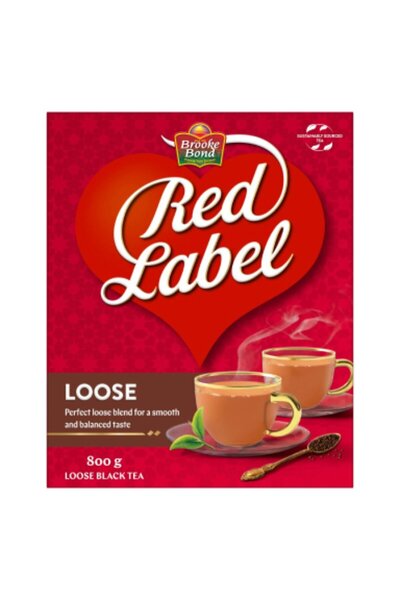 Brooke Bond عبوة شاي هندي ريد ليبل القيّمة 800 غرام، نكهة قوية ورائحة غنية، ط...