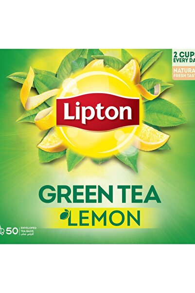 Lipton Lemon Green Tea 50 TeabagsLight and Refreshing Taste with Natural Green Tea and Lemon Flavor