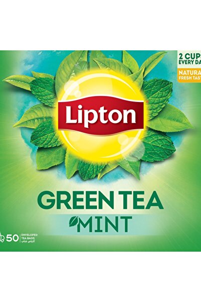 Lipton Mint Green Tea 50 TeabagsRefreshing Blend of Green Tea and Mint for Light and Soothing Taste