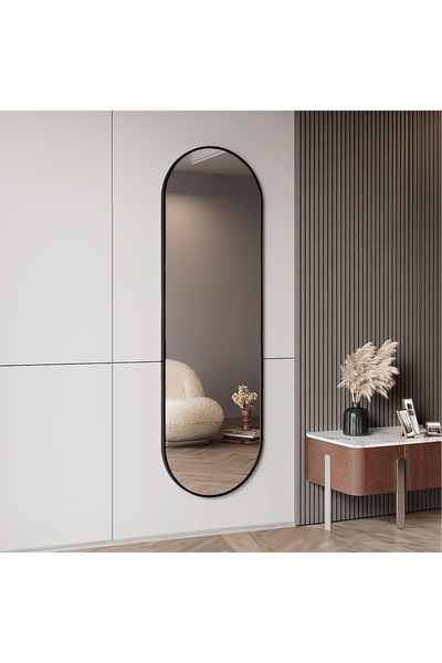 OEM Oval wall mirror with dimensions 102×31×3.5 cm