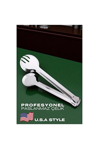 Marsilyan American Type Kitchen Tongs 304 Stainless Steel Pasta Pastry Salad ...