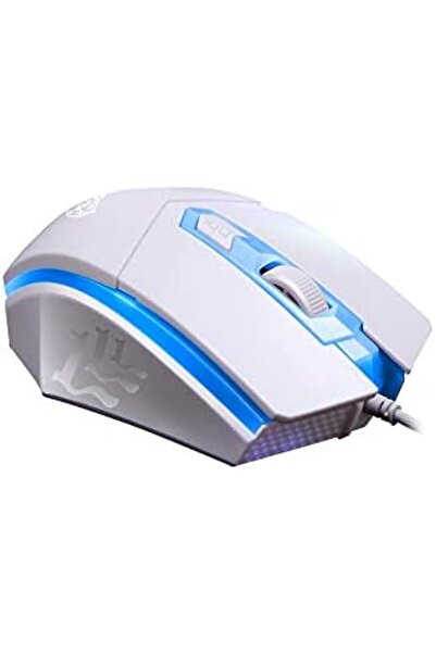 Datazone لوحة مفاتيح وماوس ألعاب سلكية بإضاءة خلفية - أضواء LED متعددة الألوان - ملمس ميكانيكي - أبيض G