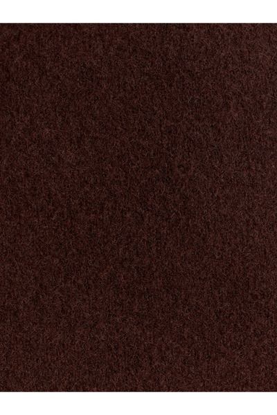 Dilvin 10651 Pulover din tricot cu mânecă scurtă, cu textura moale, cu decolteu crew - maro