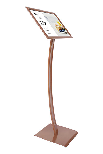 DESMARK A3 29.7x42 Ojigi (Eğimli) Kahve Menü ve Bilgilendirme Panosu Ayaklı R...