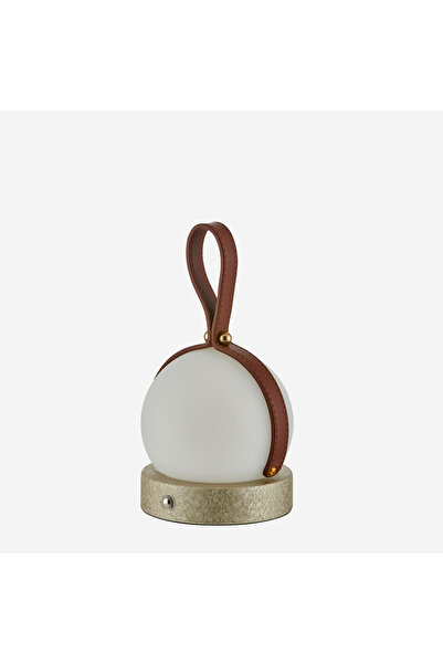 CHIARA ALESSI Globe Beyaz Paslanmaz Çelik Şarjlı Masa Lambası 10X10x12 Cm