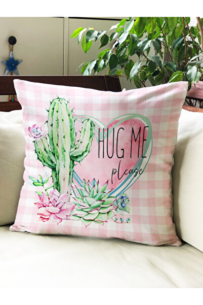 milroma Κάλυμμα μαξιλαριού από βελούδο με σχέδιο κάκτου 43x43 εκ.