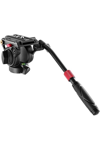 NEEWER Video Tripod Fluid Head with Quick Release Plate Compatible with Manfrotto, Telescopic Handle