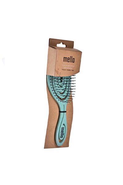 MELLA فرشاة فك تشابك الشعر للشعر المجعد شكل بيضاوي من ميلا - اخضر
