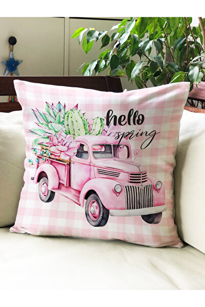 milroma Κάλυμμα μαξιλαριού από βελούδο με σχέδιο κάκτου 43x43 εκ.