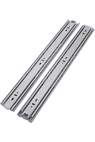 Vadania Set of 2 drawer slides Vadania, metal, silver, 35 x 6 x 4.5 cm