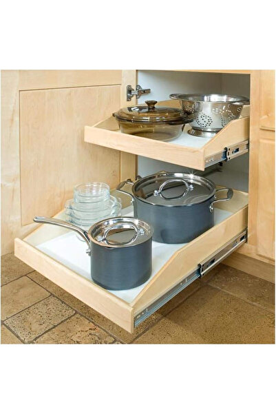 Vadania Set of 2 drawer slides Vadania, metal, silver, 35 x 6 x 4.5 cm