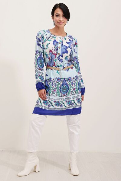 Hiccup BDART Rochie mini florală cu centură