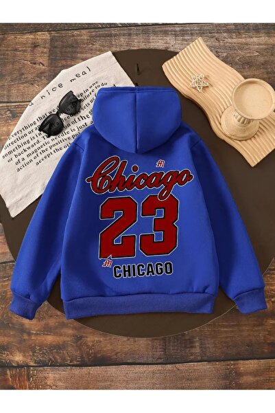 oneagılyazı Iarna cu glugă Swea tricou , Copii Chicago 23 cu imprimeu