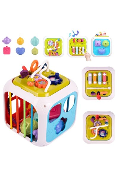 SOLTOY Cub educativ 7 in 1 SOLTOY® Sorting Box cu multiple activitati, xilofon, functii de sortare