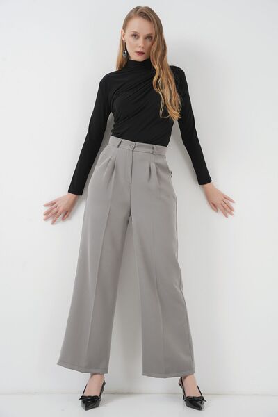 Hiccup Bdart Normal Belile Wide Leg Pants with Pockets