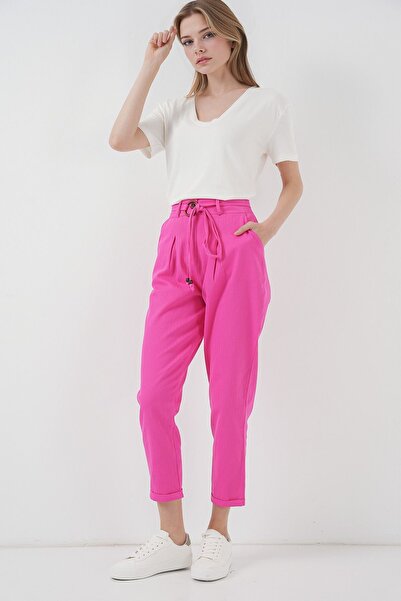 Hiccup Bdart Belted Relaxed Fit Ankle Length Pants