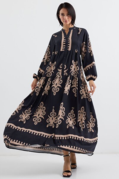 Hiccup Bdart Lined V-Neck Maxi Dress