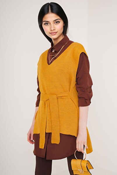 Hiccup Knitted vest with belt BDART