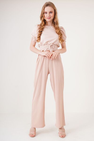 Hiccup Bdart Textured Comfortable Fit Knitted Pants