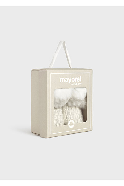 MAYORAL Baby Girl Newborn Pompom Knitted Boots 9954